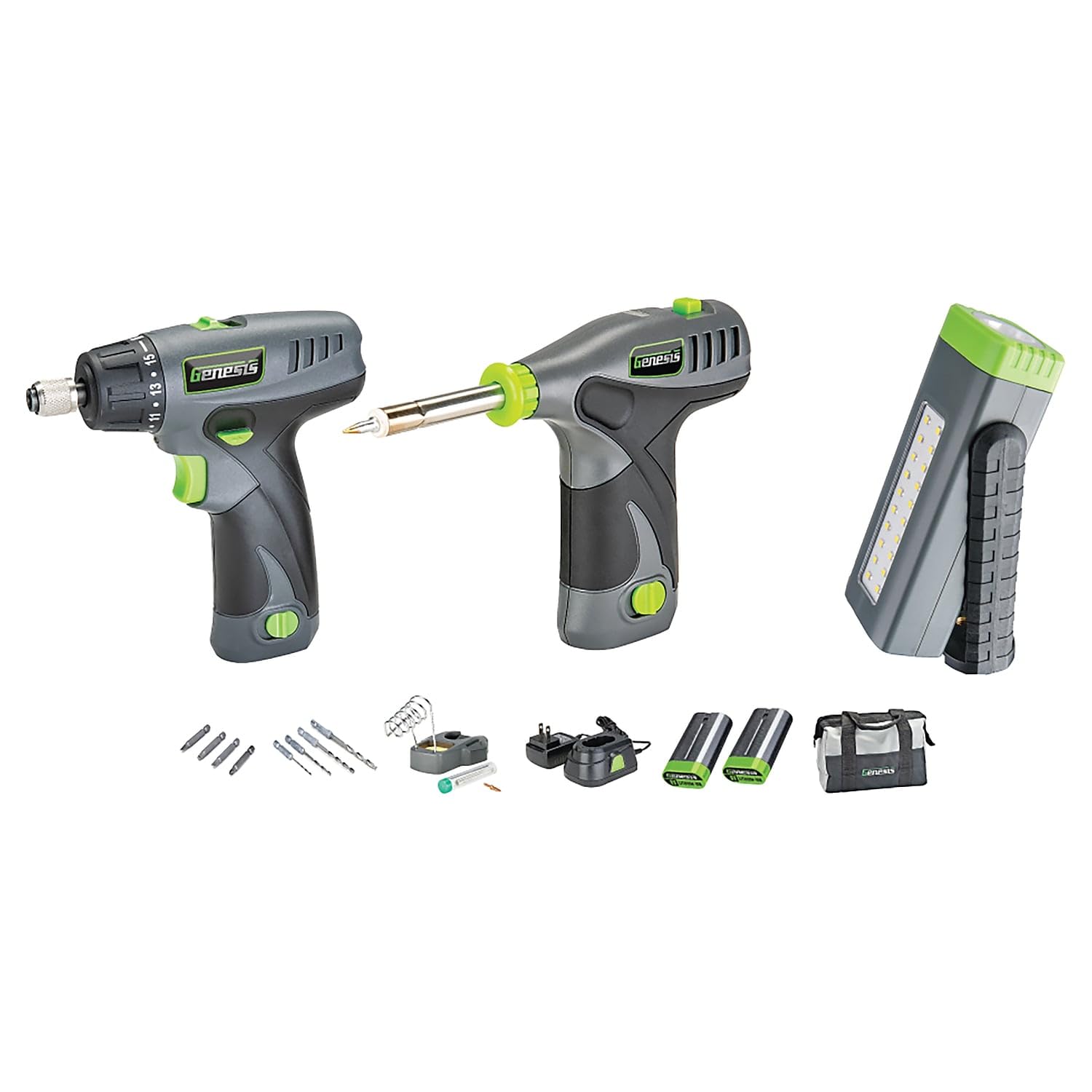 Amazon.com: Genesis GL0831CK2 8-Volt Li-Ion 3-Piece Cordless Tool